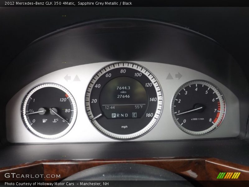 Sapphire Grey Metallic / Black 2012 Mercedes-Benz GLK 350 4Matic