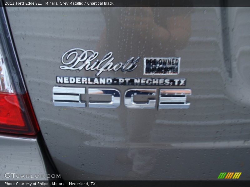 Mineral Grey Metallic / Charcoal Black 2012 Ford Edge SEL