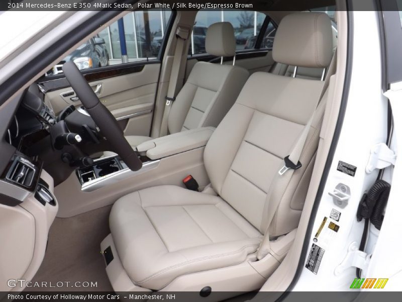 Polar White / Silk Beige/Espresso Brown 2014 Mercedes-Benz E 350 4Matic Sedan