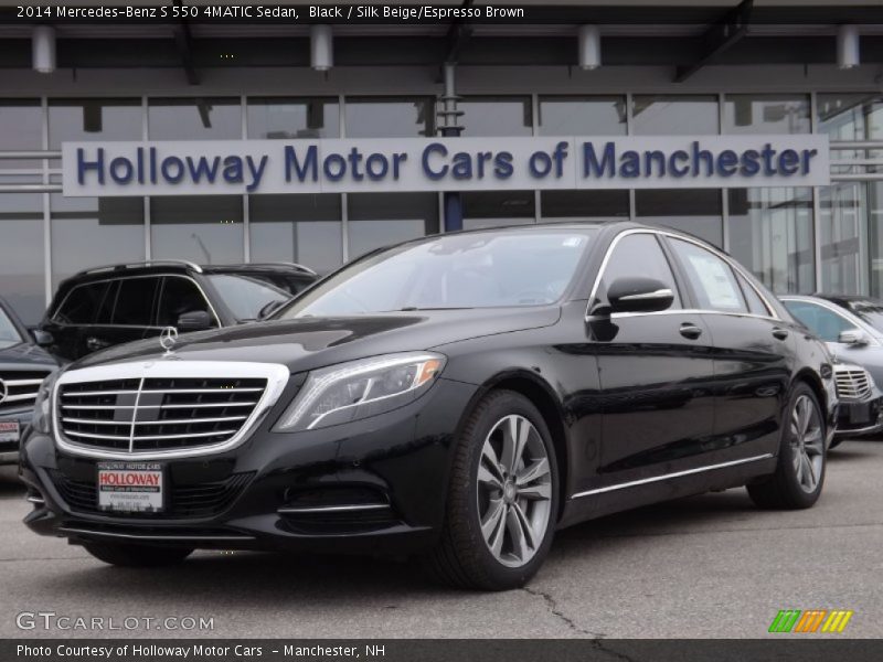 Black / Silk Beige/Espresso Brown 2014 Mercedes-Benz S 550 4MATIC Sedan