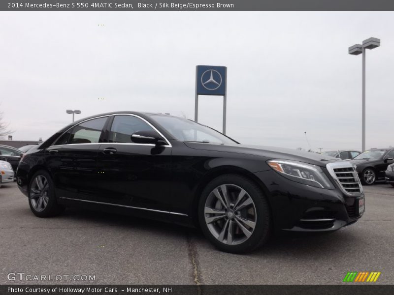 Black / Silk Beige/Espresso Brown 2014 Mercedes-Benz S 550 4MATIC Sedan