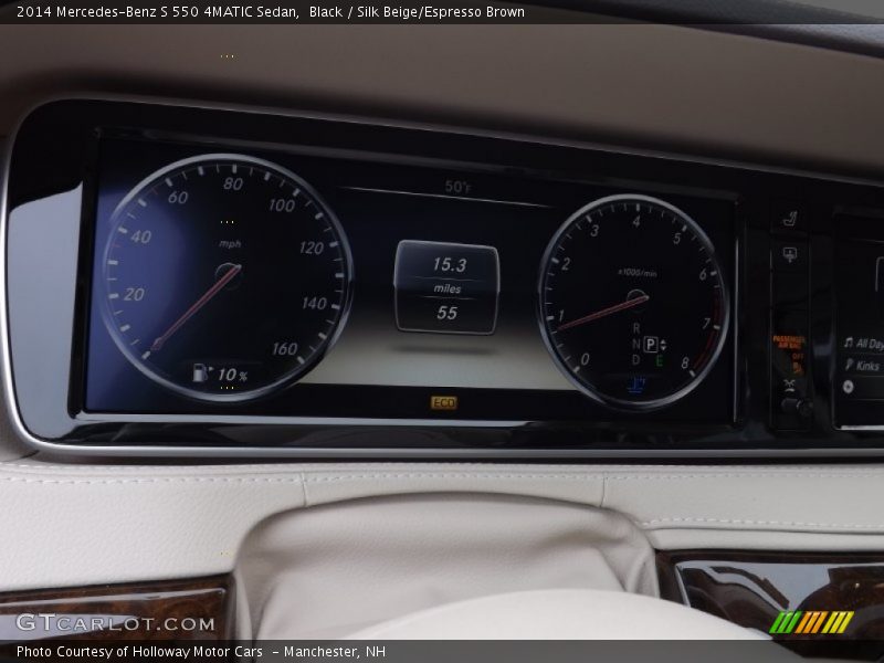 Black / Silk Beige/Espresso Brown 2014 Mercedes-Benz S 550 4MATIC Sedan