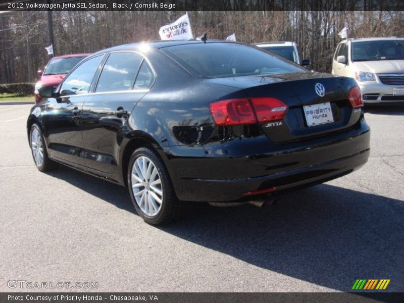 Black / Cornsilk Beige 2012 Volkswagen Jetta SEL Sedan