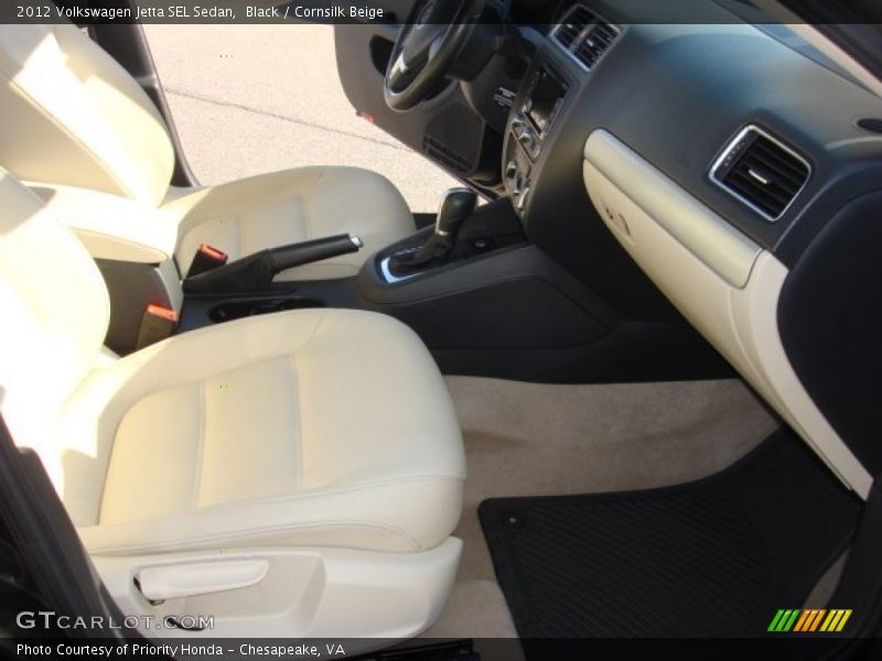 Black / Cornsilk Beige 2012 Volkswagen Jetta SEL Sedan