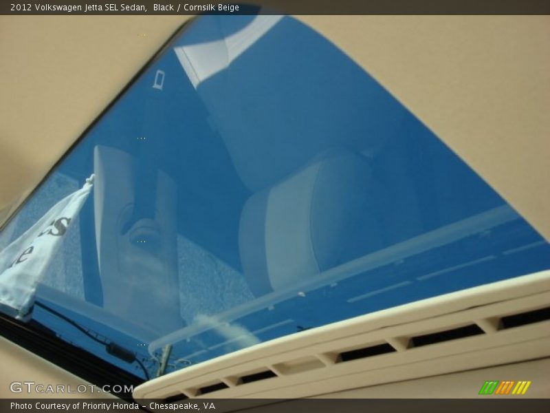 Black / Cornsilk Beige 2012 Volkswagen Jetta SEL Sedan