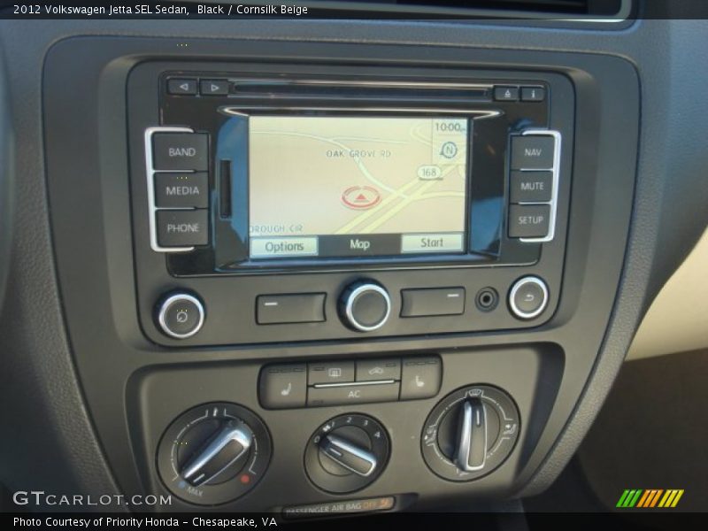 Black / Cornsilk Beige 2012 Volkswagen Jetta SEL Sedan