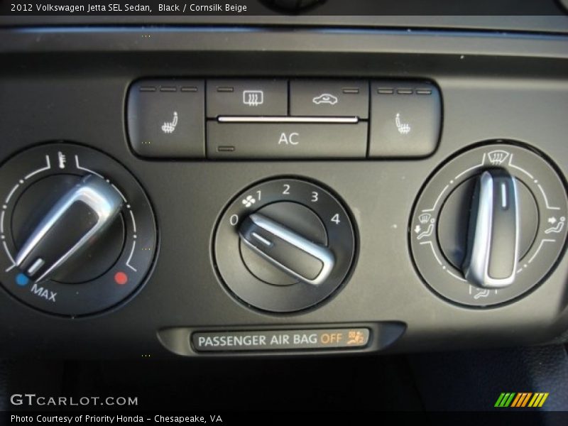 Black / Cornsilk Beige 2012 Volkswagen Jetta SEL Sedan