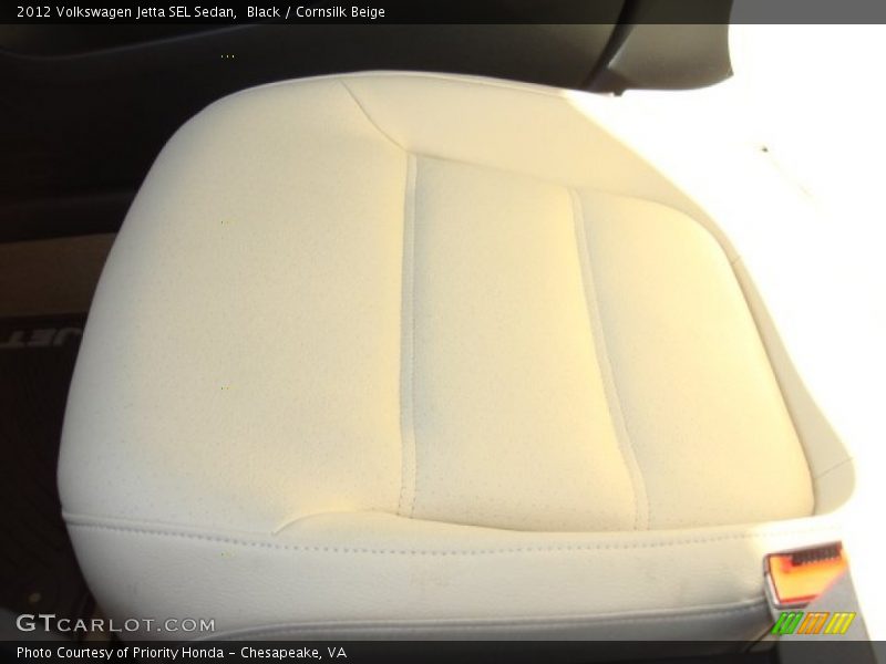 Black / Cornsilk Beige 2012 Volkswagen Jetta SEL Sedan