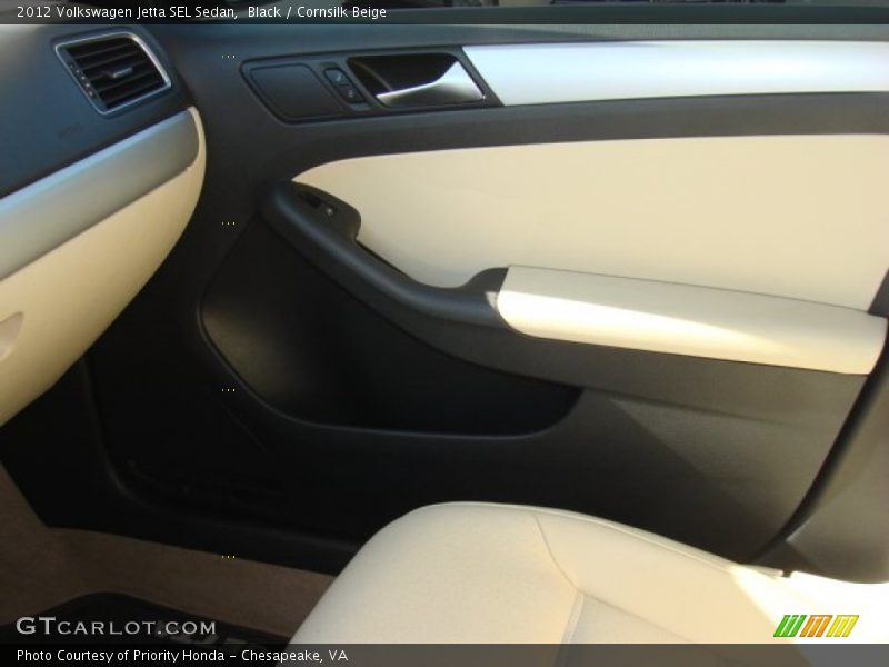 Black / Cornsilk Beige 2012 Volkswagen Jetta SEL Sedan
