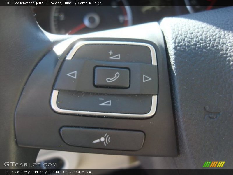 Black / Cornsilk Beige 2012 Volkswagen Jetta SEL Sedan