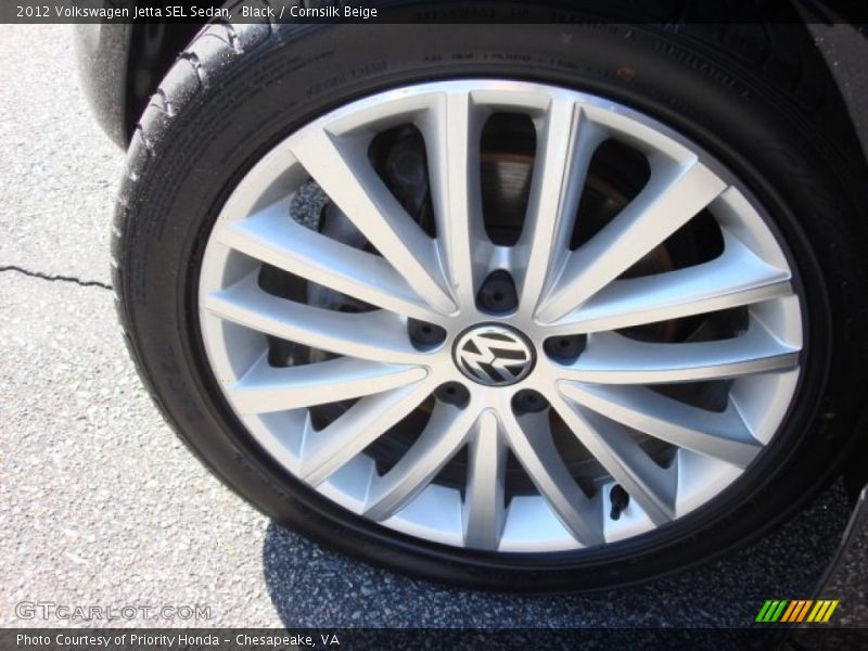 Black / Cornsilk Beige 2012 Volkswagen Jetta SEL Sedan
