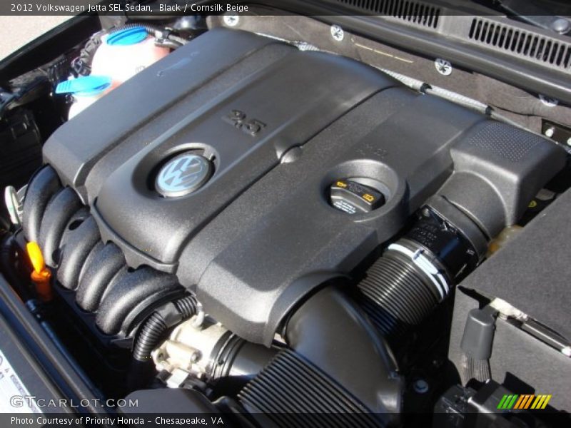 Black / Cornsilk Beige 2012 Volkswagen Jetta SEL Sedan