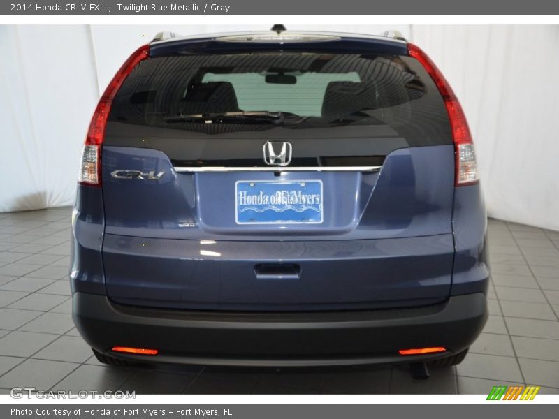 Twilight Blue Metallic / Gray 2014 Honda CR-V EX-L