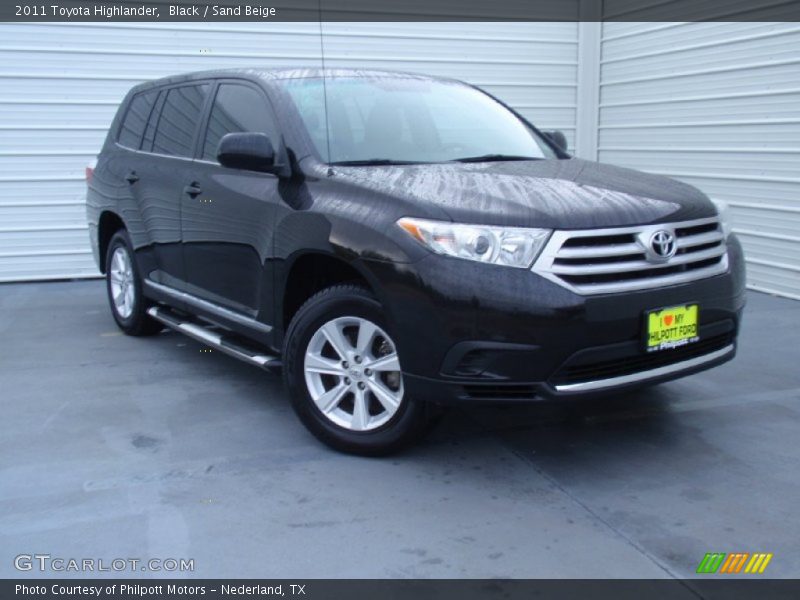 Black / Sand Beige 2011 Toyota Highlander