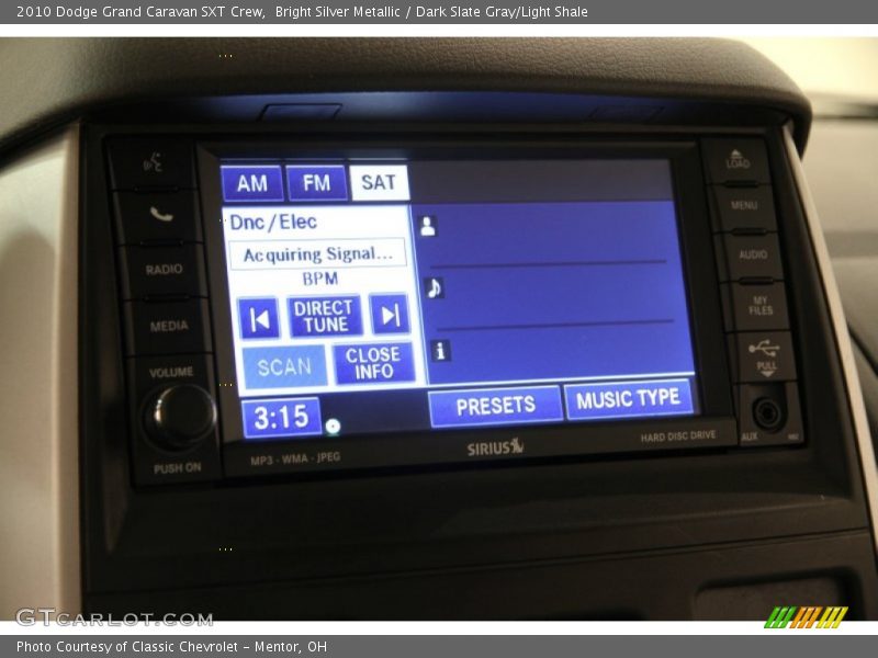 Bright Silver Metallic / Dark Slate Gray/Light Shale 2010 Dodge Grand Caravan SXT Crew