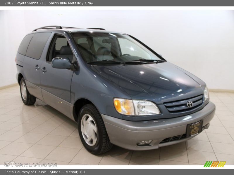 Sailfin Blue Metallic / Gray 2002 Toyota Sienna XLE