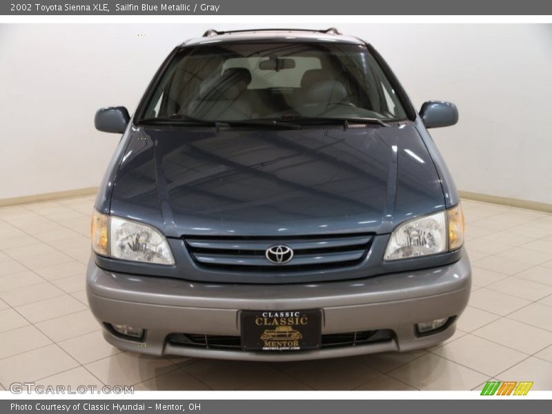 Sailfin Blue Metallic / Gray 2002 Toyota Sienna XLE