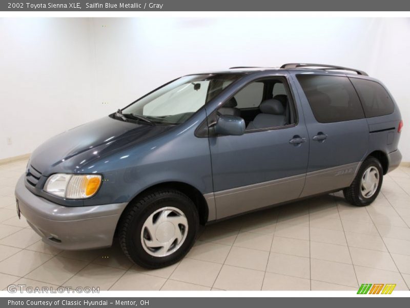 Sailfin Blue Metallic / Gray 2002 Toyota Sienna XLE