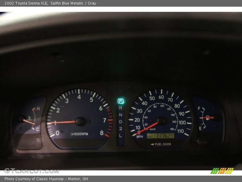 Sailfin Blue Metallic / Gray 2002 Toyota Sienna XLE