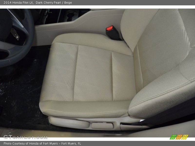 Dark Cherry Pearl / Beige 2014 Honda Pilot LX