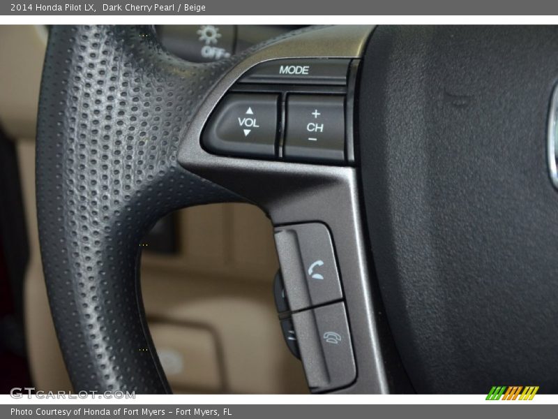 Dark Cherry Pearl / Beige 2014 Honda Pilot LX