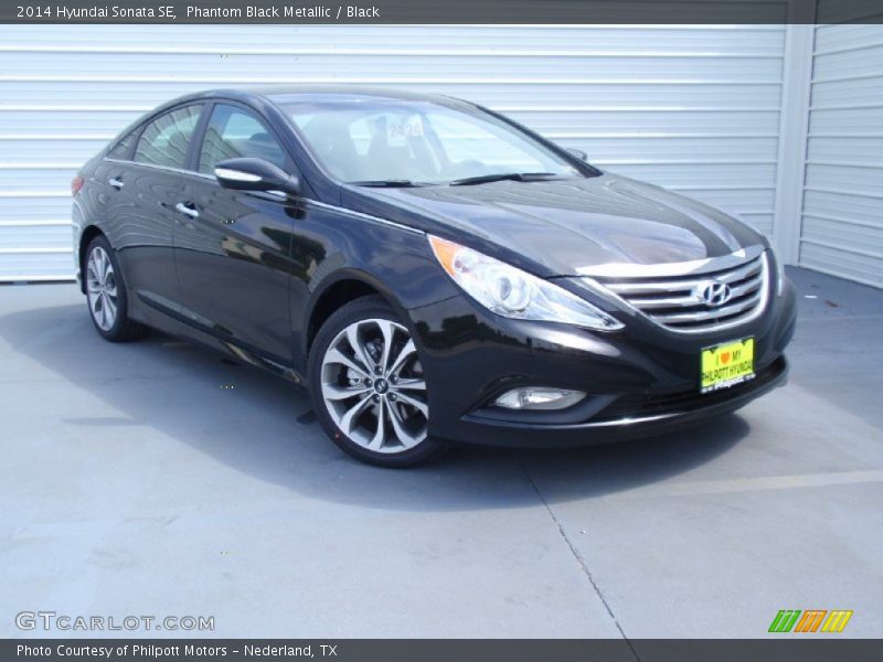 Phantom Black Metallic / Black 2014 Hyundai Sonata SE