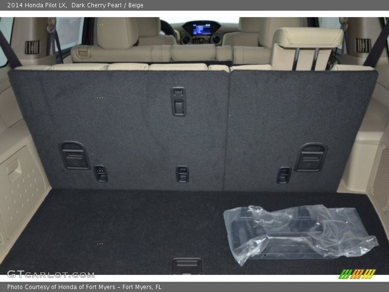 Dark Cherry Pearl / Beige 2014 Honda Pilot LX