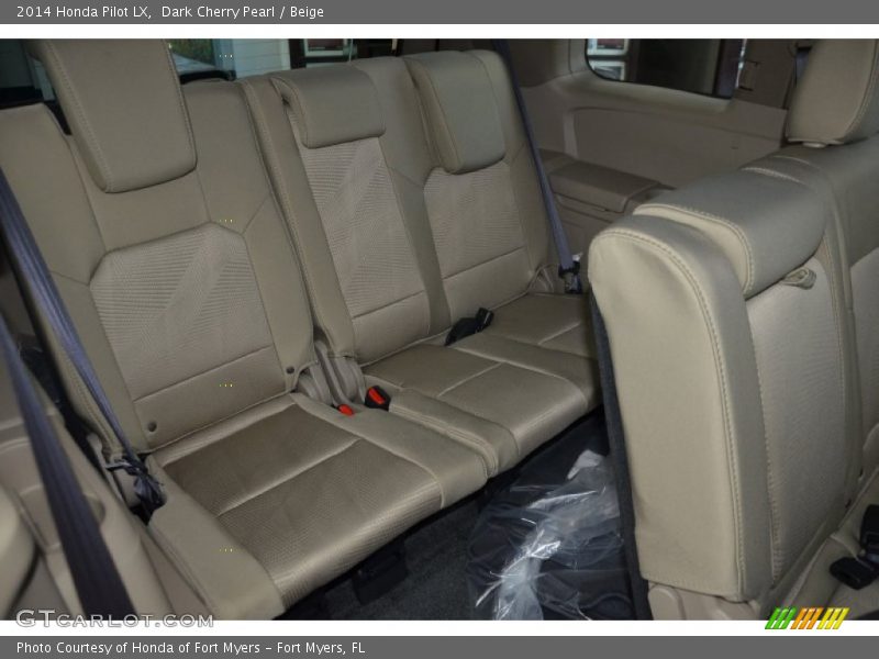 Dark Cherry Pearl / Beige 2014 Honda Pilot LX