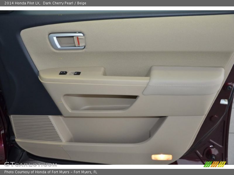 Dark Cherry Pearl / Beige 2014 Honda Pilot LX