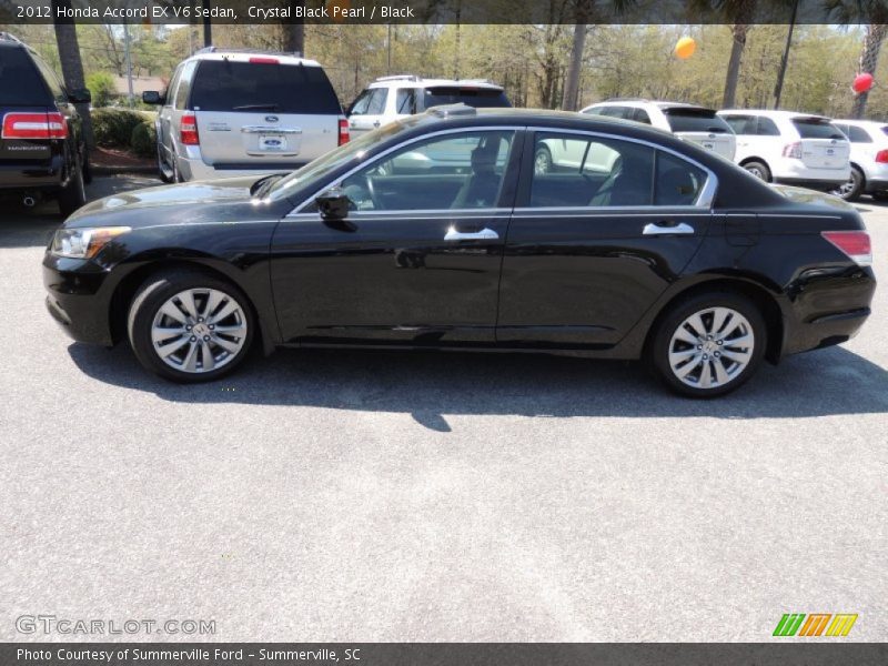 Crystal Black Pearl / Black 2012 Honda Accord EX V6 Sedan