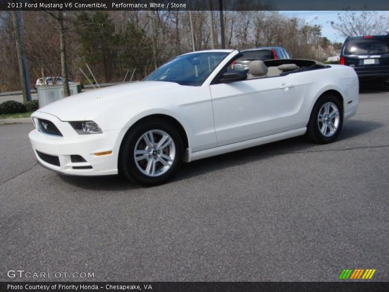 Performance White / Stone 2013 Ford Mustang V6 Convertible