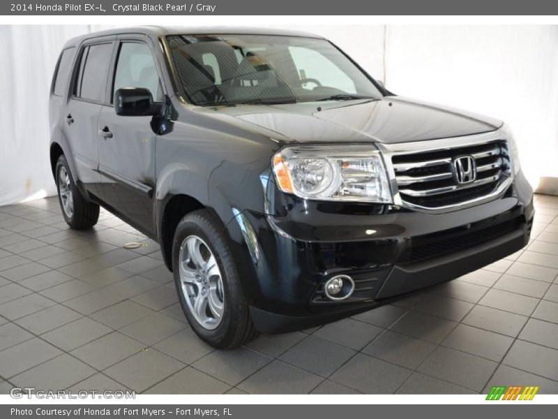 Crystal Black Pearl / Gray 2014 Honda Pilot EX-L