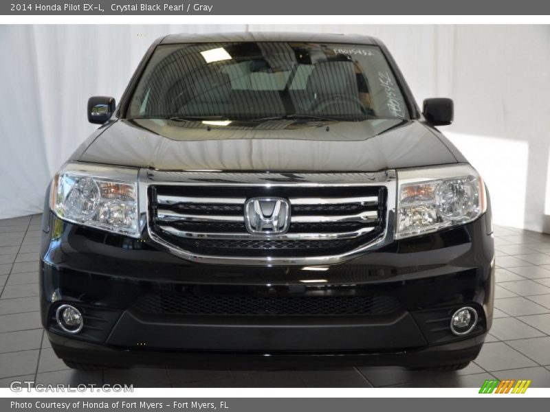 Crystal Black Pearl / Gray 2014 Honda Pilot EX-L