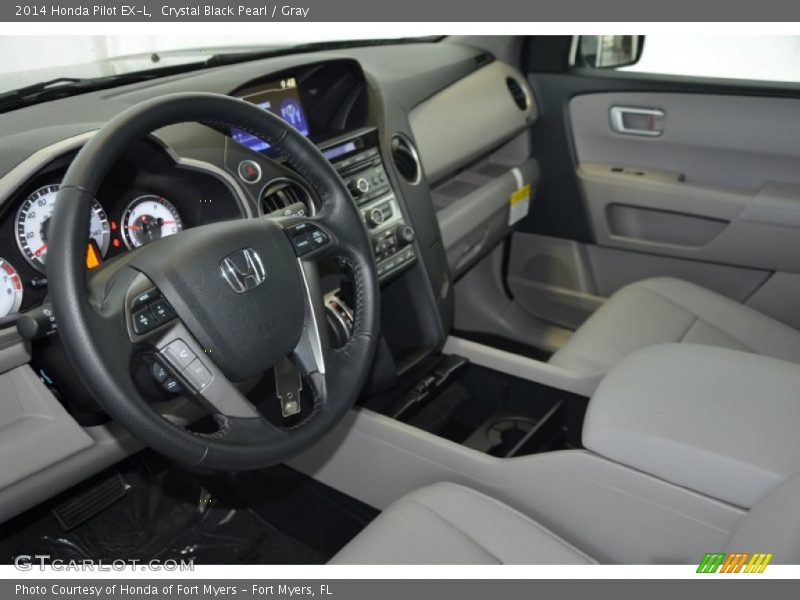 Crystal Black Pearl / Gray 2014 Honda Pilot EX-L