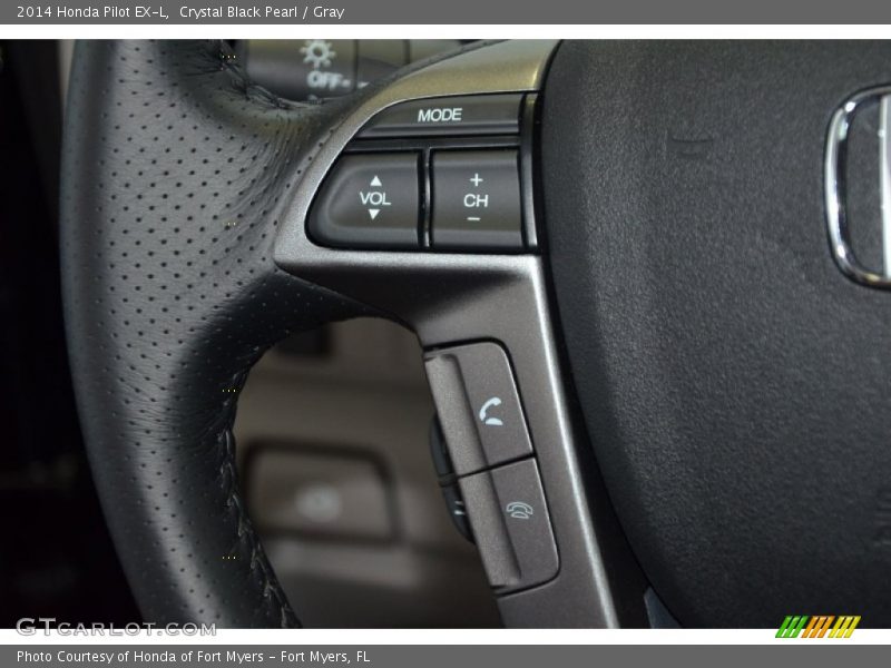 Crystal Black Pearl / Gray 2014 Honda Pilot EX-L