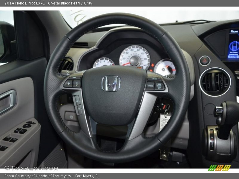 Crystal Black Pearl / Gray 2014 Honda Pilot EX-L