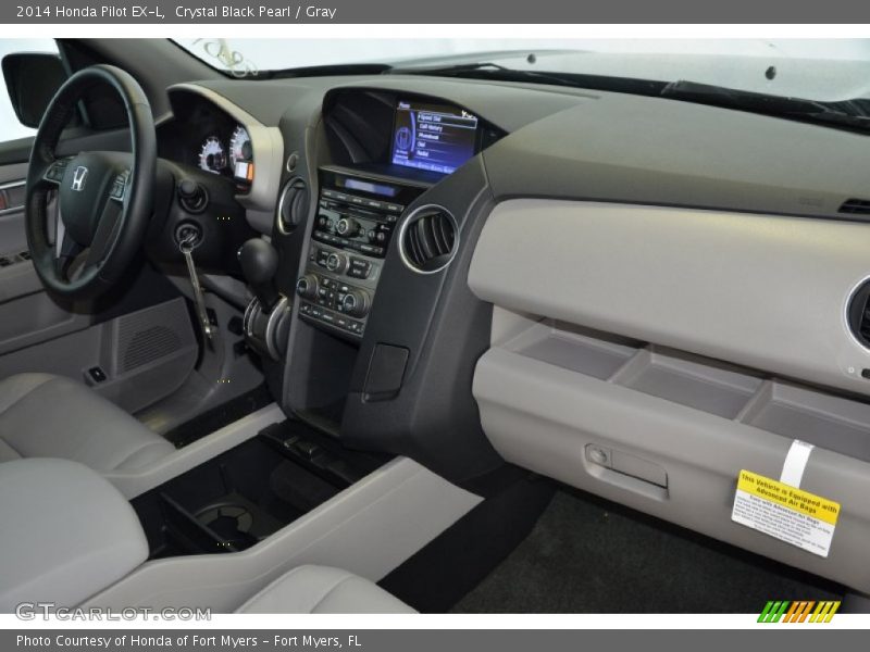 Crystal Black Pearl / Gray 2014 Honda Pilot EX-L