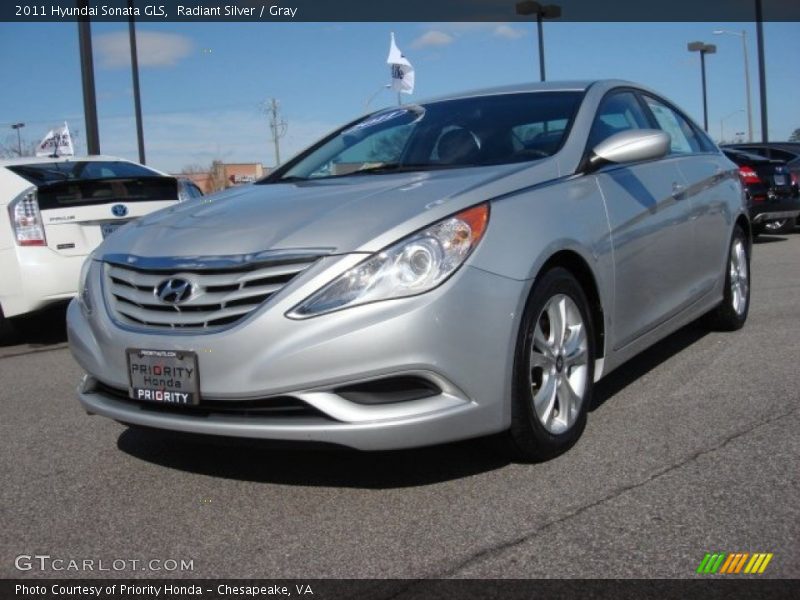 Radiant Silver / Gray 2011 Hyundai Sonata GLS