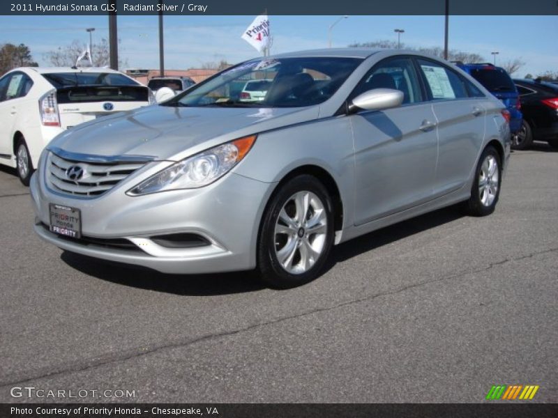 Radiant Silver / Gray 2011 Hyundai Sonata GLS