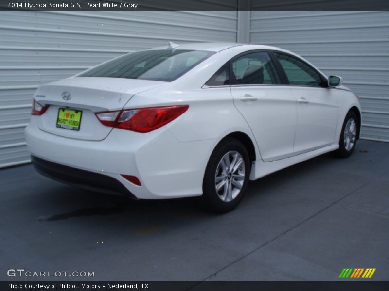 Pearl White / Gray 2014 Hyundai Sonata GLS