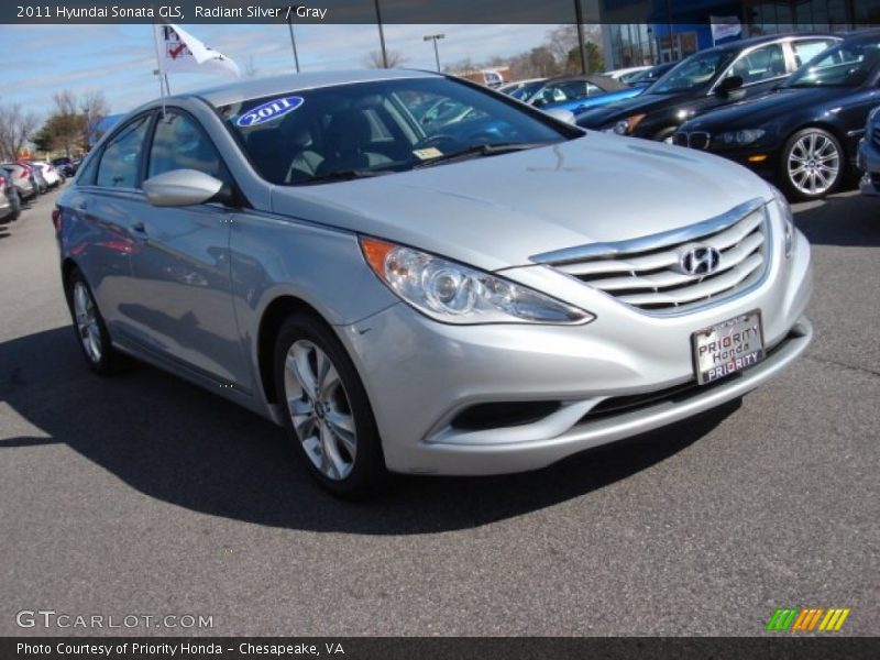 Radiant Silver / Gray 2011 Hyundai Sonata GLS