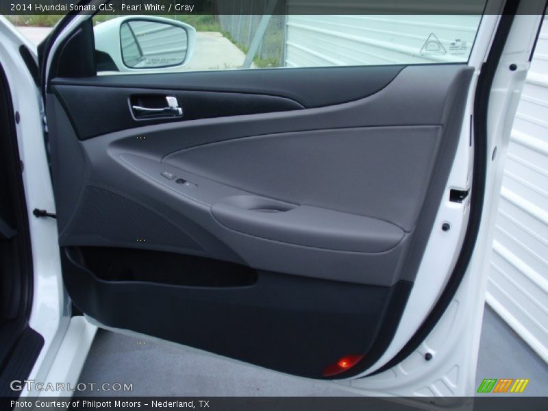 Pearl White / Gray 2014 Hyundai Sonata GLS