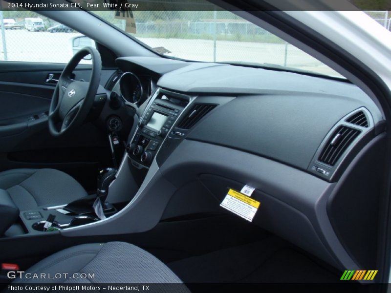 Pearl White / Gray 2014 Hyundai Sonata GLS