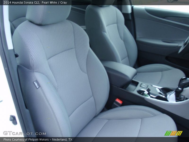 Pearl White / Gray 2014 Hyundai Sonata GLS