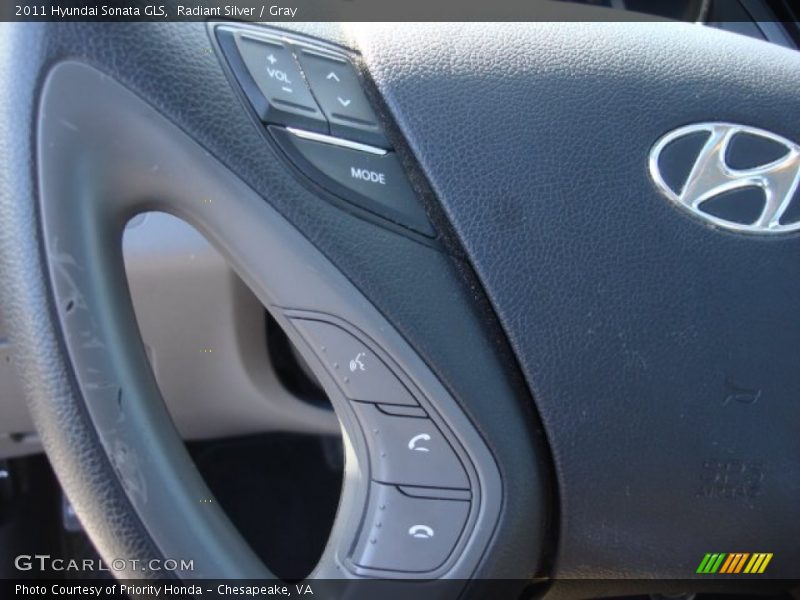 Radiant Silver / Gray 2011 Hyundai Sonata GLS