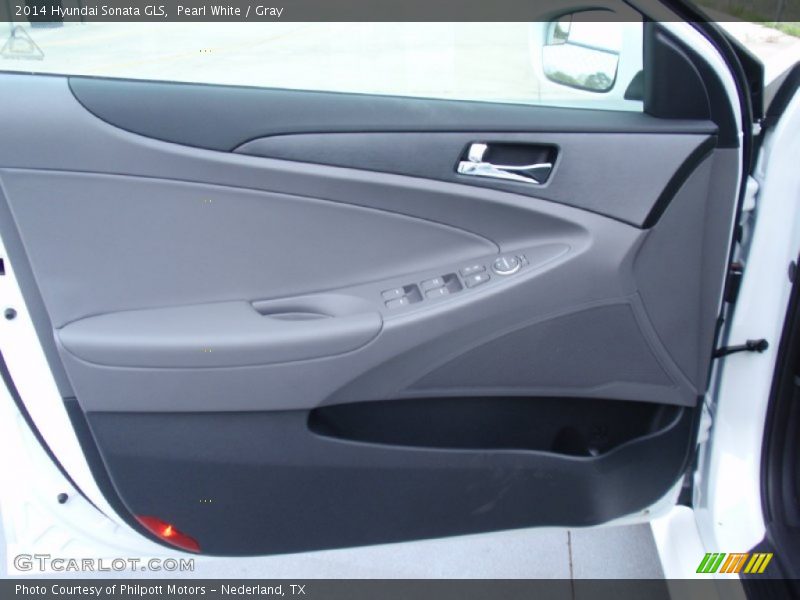 Pearl White / Gray 2014 Hyundai Sonata GLS