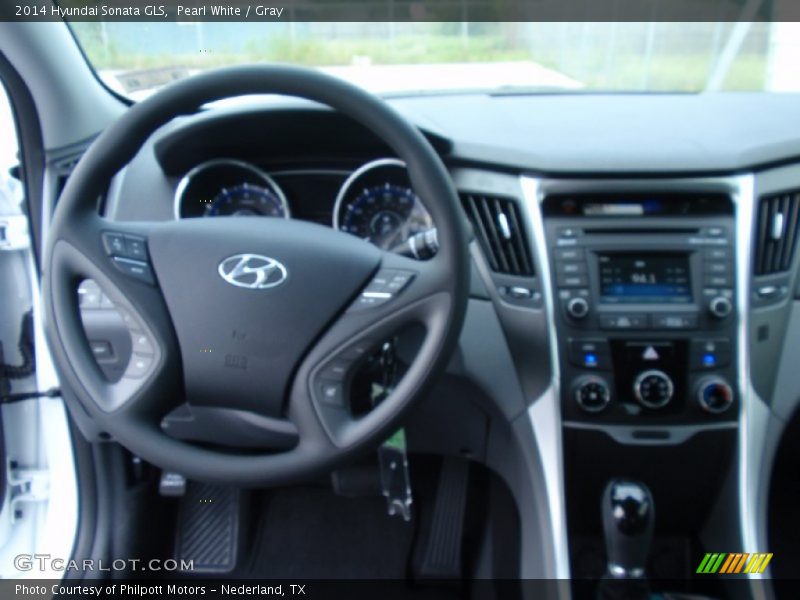 Pearl White / Gray 2014 Hyundai Sonata GLS