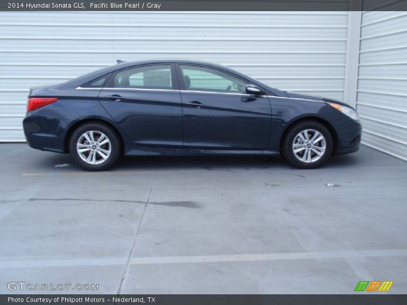 Pacific Blue Pearl / Gray 2014 Hyundai Sonata GLS