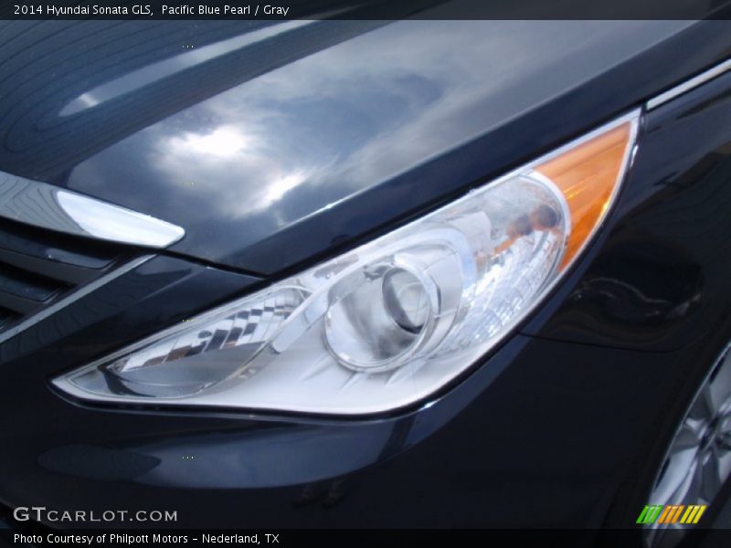 Pacific Blue Pearl / Gray 2014 Hyundai Sonata GLS
