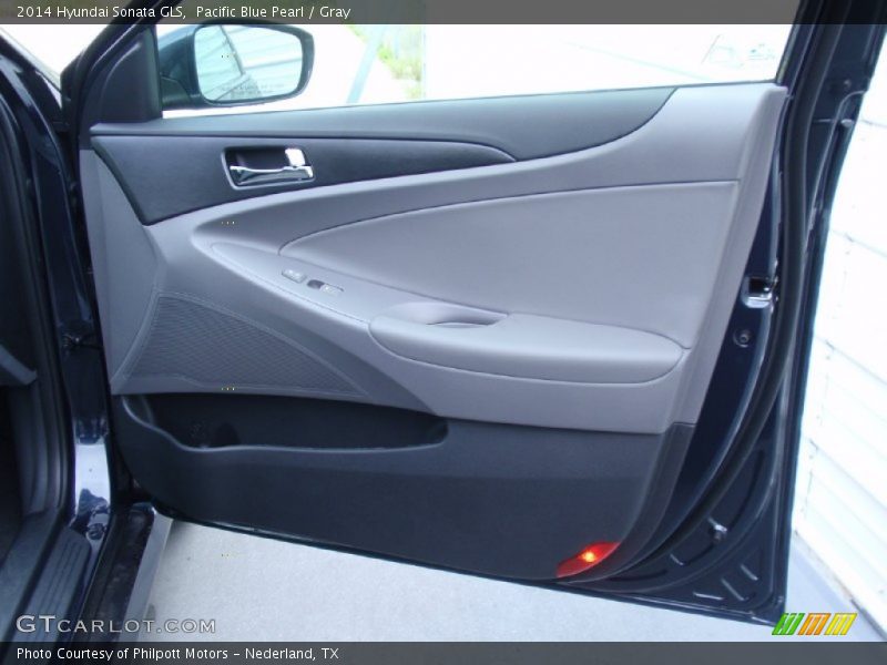 Pacific Blue Pearl / Gray 2014 Hyundai Sonata GLS
